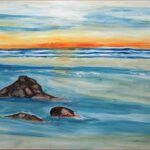 13 'Before Sunset' - Rosie Sheehan, Acrylic, 50x40cm, Not Framed, $120