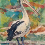 18 'Catch of the Day' - Evelyn Kerlin, Mixed Media, Paper, 19x24cm, Framed, $150
