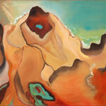 24 'From Above' - Louise Harrison, Oils, Linen, 70x55cm, Not Framed, $300