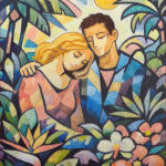 30 'Dreamers in Love' - Manfred Olsen, Ink & Watercolour, Paper, 30x42cm, $380