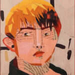 39 'Boy Two' - Lynne Wright, Collage, Paper, 15x20cm, $80