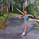 02 'There's Music in the Air' - Danielle Bain, Acrylic, Paper, 22x15cm, Framed, $50
