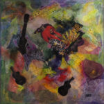 04 'Somewhere over the Rainbow' - Margaret Barker-Lo, Mixed Media, 61x61cm, Not Framed, $250