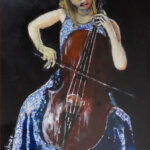 06 'Jacqeline' - John L Holmes, Acrylic, Canvas, 15x20cm, Framed, Not For Sale
