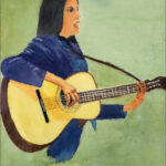 09 'Joan B' - Arja Tossavainen, Watercolour, 25x30cm, Framed, $150