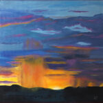 01 'Storm in the Desert' - Danielle Bain, Acrylic Canvas, 60x60cm, Not Framed, $150