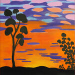 03 'Sunset Reimagined' - Danielle Bain, Acrylic, 40x50cm, Not Framed, $100