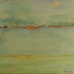 05 'Misty Morning' - Sharyn Talbot, Acrylic, Canvas, 30x30cm, Framed, $95