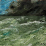 12 'Storm Approaching' - Tarja Rantala, Acrylic, 30x40cm, Framed, $80