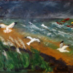 15 'Storm Approaching' - Raija Jantti, Acrylic, 50x40cm, Not Framed, $80