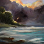 21 'Stormy Dawn' - Pam Maccoll, Oils, 75x60cm, Not Framed, $240