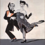02 'Sir Robert & Dame Margot - Charleston' - Danielle Bain, Acrylic, Canvas Board, 25x35cm, Framed, $80