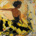 04 'Dancing Queen' - Louise Harrison, Acrylic, Canvas, 52x42cm, Not Framed, $150