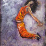 06 'Hip Hop' - Raija Jantti, Acrylic, Canvas, 40x50cm, Not Framed, $150