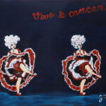 14 'We Can CanCan' - Gloria Martens, Acrylic Canvas, 40x30cm, Not Framed, $80