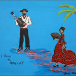 15 'The Spanish Dancer' - Gloria Martens, Acrylic, Canvas, 40x30cm, Not Framed, $80
