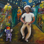 16 'Cartoon Dance' - Ray Hackett, Oils, Canvas, 40x30cm, Not Framed, $30