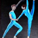 21 'Pas de Deux' - John L Holmes, Acrylic, Canvas, 40x50cm, Framed, $175